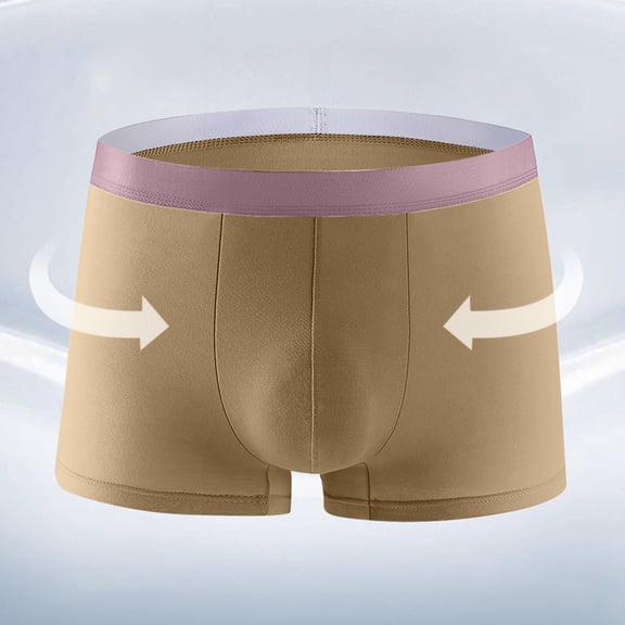 Dxzfnsa Men's Underwear Modal Microfiber Briefs No Fly Covered Waistband Silky Touch Underpants Cotton Underwear,Gold-3XL