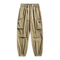 thumbnail image 1 of Dxzfnsa Men's Vent Stretch Pants, Quick Dry Lightweight Casual Cargo Pants, Water Resistant Straight-Fit Utility Work PantsMens Pants,Khaki-3XL, 1 of 7