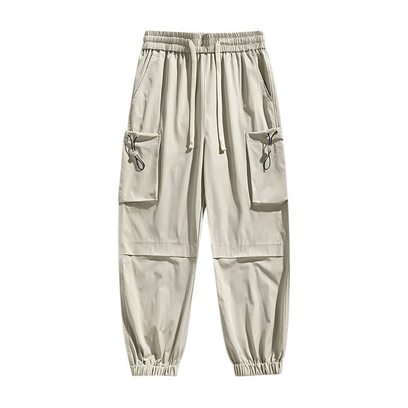 Dxzfnsa Men's Vent Stretch Pants, Quick Dry Lightweight Casual Cargo Pants, Water Resistant Straight-Fit Utility Work PantsPants for Men,Beige-5XL