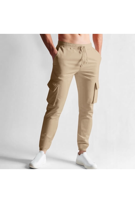 Men's Work Pants - T2 WerkPant Technical Workwear, Water Resistant, Lightweight, Multi-Pocket with 4-Way StretchWork Pants,Khaki-M