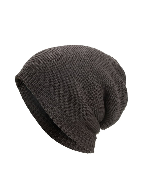 Mens Beanie Hats, Winter Hats for Men Women Warm Thermal Fleece Lined, Thick Knit Fashion Skull Cap for Guys Gift for Men & Women