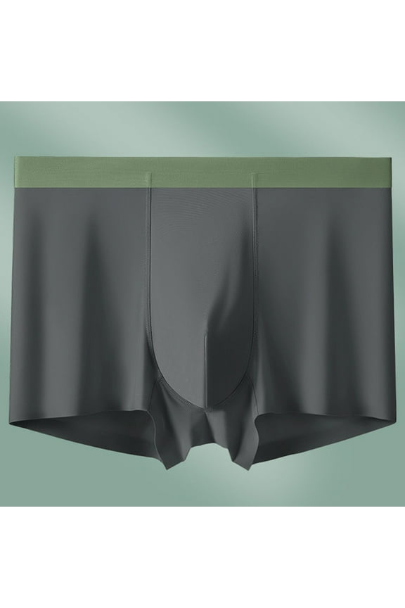 Mens Bikini Briefs Soft Breathable Bulge Pouch Underwear Micro Mesh Panties Scrunch Butt Underpants Mens Boxer Briefs,Gray-XL