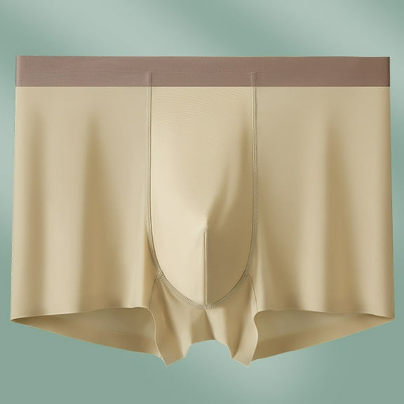 Dxzfnsa Mens Bikini Briefs Soft Breathable Bulge Pouch Underwear Micro Mesh Panties Scrunch Butt Underpants Mens Underwear Briefs,Khaki-4XL