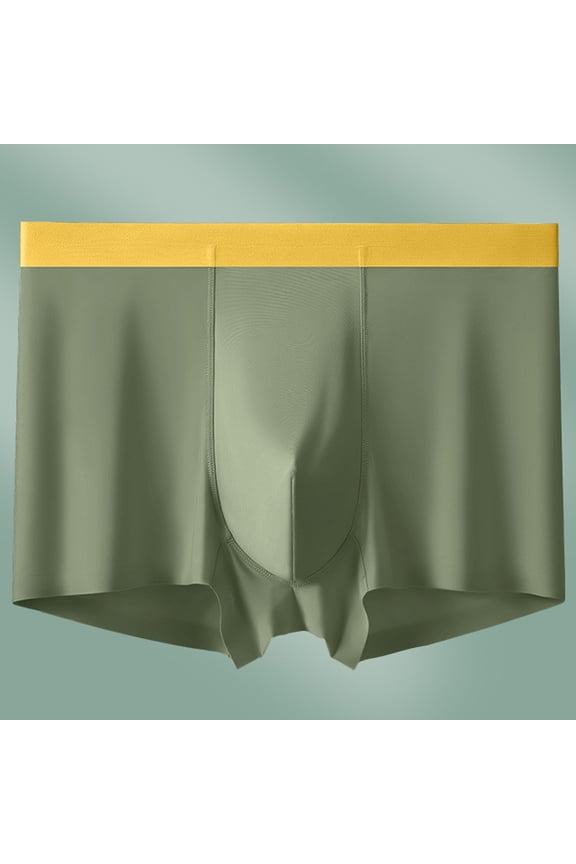 Mens Bikini Briefs Soft Breathable Bulge Pouch Underwear Micro Mesh Panties Scrunch Butt Underpants Mens Underwear,Green-XL