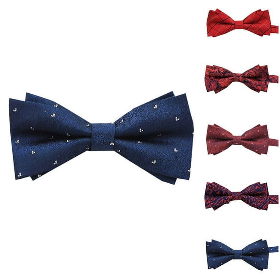 Dxzfnsa Mens Bowties Pre-tied Shape Clip on Bowtie Solid Men Formal Wear for kids, baby boys, toddler any age bow ties Gift for Men