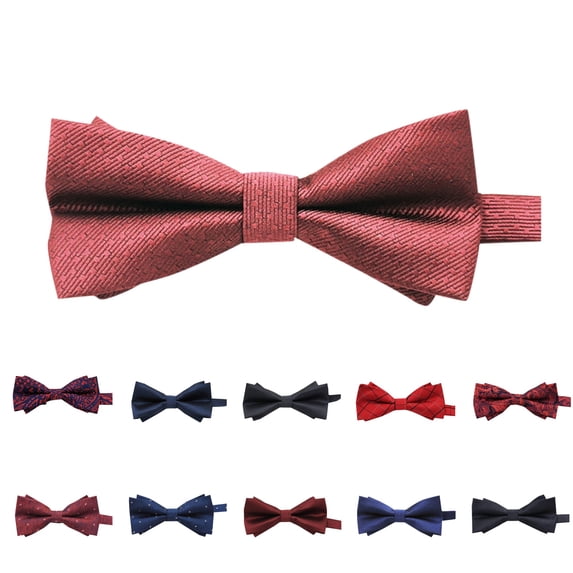 Dxzfnsa Mens Bowties Pre-tied Shape Clip on Bowtie Solid Men Formal Wear for kids, baby boys, toddler any age bow ties Gift for Men