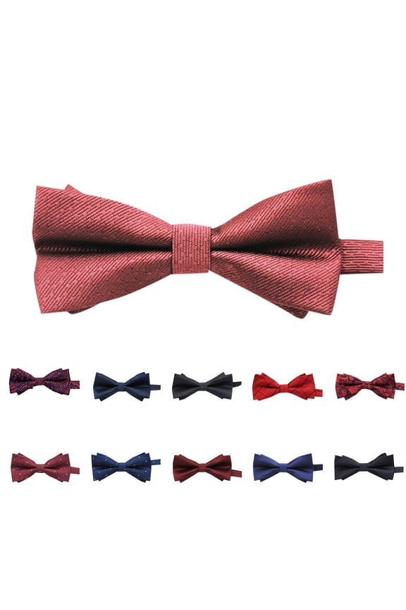Mens Bowties Pre-tied Shape Clip on Bowtie Solid Men Formal Wear for kids, baby boys, toddler any age bow ties Gift for Men