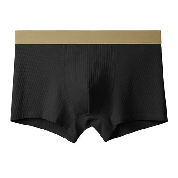 Dxzfnsa Mens Boxer Briefs - Classic Mens Underwear Boxer Briefs with Functional Fly - Soft Cotton Boxers for Men Men's Clothing,Black-4XL