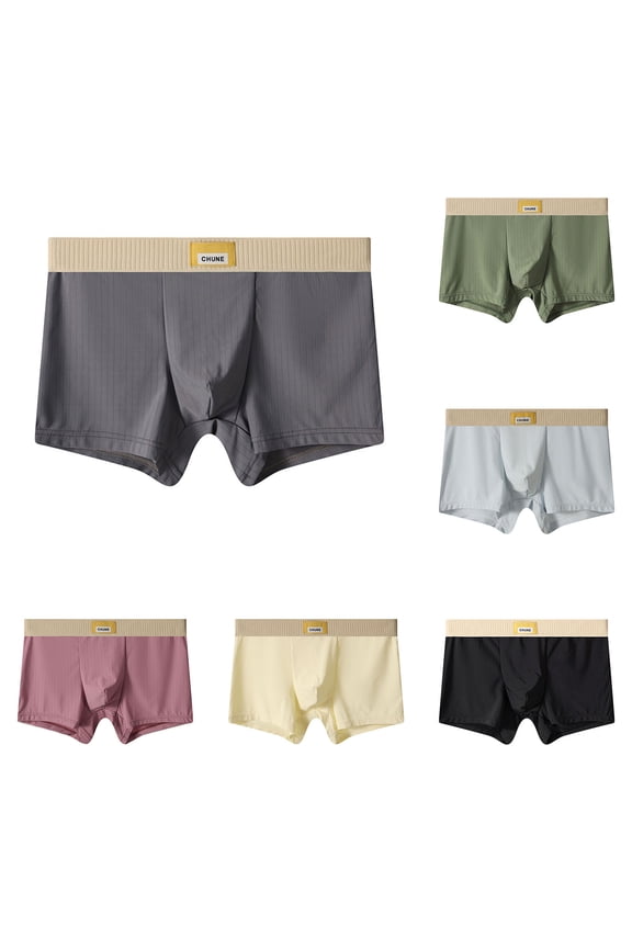 Mens Boxer Briefs - Classic Mens Underwear Boxer Briefs with Functional Fly - Soft Cotton Boxers for Men Mens Underwear Briefs M-3XL