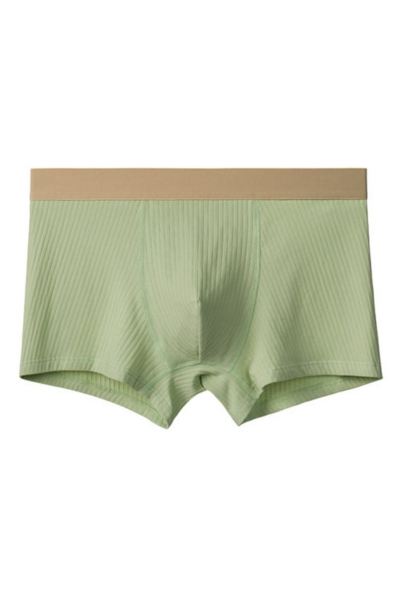 Mens Boxer Briefs - Classic Mens Underwear Boxer Briefs with Functional Fly - Soft Cotton Boxers for Men Mens Underwear,Green-3XL