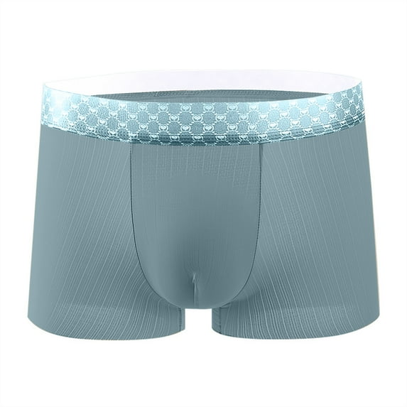 Dxzfnsa Mens Boxer Briefs - Stretch Performance Moisture Wicking Mens Underwear Boxers with Contour Pouch Men's Underwear,Light Blue-2XL