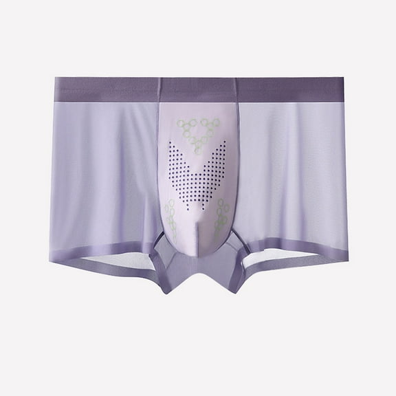 Dxzfnsa Mens Boxer Shorts - Knit Cotton Boxers for Men with Functional Fly - Lightweight Mens Underwear Boxers Mens Boxer Briefs,Purple-2XL