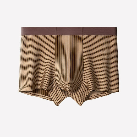 Dxzfnsa Mens Boxers Premium 100% Cotton Soft Loose Pajama Plaid Sleep Shorts Male Short Leg Funny Boxers Small Medium Large Boxer Briefs for Men,Brown-L