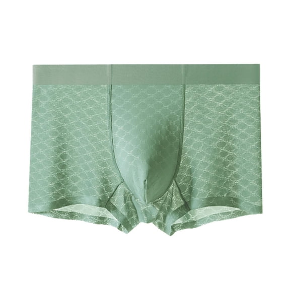 Dxzfnsa Mens Boxers Premium 100% Cotton Soft Loose Pajama Plaid Sleep Shorts Male Short Leg Funny Boxers Small Medium Large Men's Underwear,Green-2XL