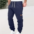 thumbnail image 1 of Dxzfnsa Mens Casual Comfy Pants Men Fashion Solid Color Joggers Sports Pants Drawstring Elastic Waist Sweatpants with Pockets Fall Athletic Outdoor Long Pants, 1 of 7