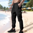 thumbnail image 1 of Dxzfnsa Mens Casual Joggers Pants - Cotton Drawstring Chino Cargo Pants Hiking Outdoor Twill Track Jogging Sweatpants Pants Baggy Sweatpants Men(Dark Gray-S), 1 of 3