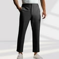 thumbnail image 1 of Dxzfnsa Mens Casual Pants Drawstring Elastic Waist Joggers Sweatpants with Pockets Straight Leg Cargo Pants Cargo Pants for Men,Black-S, 1 of 6
