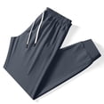 thumbnail image 1 of Dxzfnsa Mens Casual Pants Drawstring Elastic Waist Joggers Sweatpants with Pockets Straight Leg Cargo Pants men's pants(Gray,M), 1 of 5