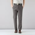 thumbnail image 1 of Dxzfnsa Mens Classic Fit Dress Pants Men's Breathable Casual Solid Color Straight Leg Business Pants Wrinkle-Resistant Suit Trousers with Pockets, 1 of 8
