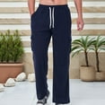 thumbnail image 1 of Dxzfnsa Mens Corduroy Joggers Pants Casual Cargo Pants Drawstring Elastic Waist Baggy Tapered Sweatpants with Pockets Men's Pants,Navy-2XL, 1 of 8
