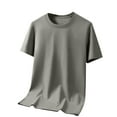 thumbnail image 1 of Dxzfnsa Mens Short Sleeve T-Shirts Summer Casual Crew Neck Basic Shirts Lightweight Solid Color Tops, 1 of 7