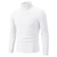 thumbnail image 1 of Dxzfnsa Mens Stripes Turtleneck Sweaters Mens Solid Color Long Sleeve Knitted Sweaters Casual Slim Fit Fall Winter Warm Pullover Sweaters, 1 of 2