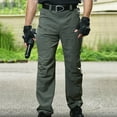 thumbnail image 1 of Dxzfnsa Mens Tactical Pants Ripstop Cargo Work Pants with Pockets Water Resistant Breathable Hiking Construction Pants Hiking Pants Men(Green-L), 1 of 4