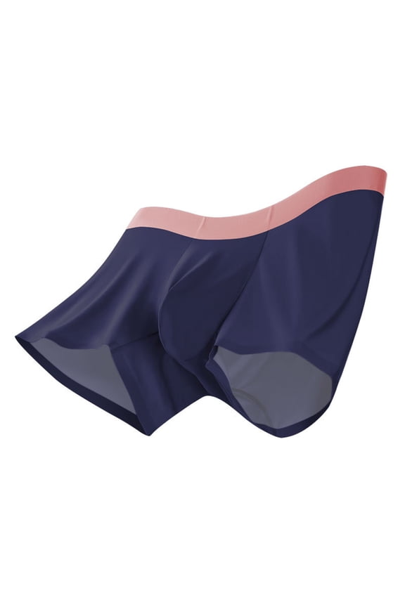 Mens Underwear Boxers Briefs Cotton Stretchy Underwear Pack Compression Boxer with Pouch Breathable Brief for Men Pair of Thieves Boxer Briefs,Dark Blue-3XL