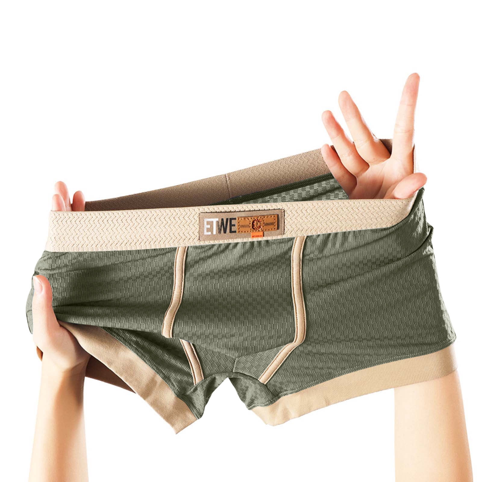 Dxzfnsa Mens Underwear Breathable Boxer Briefs Bamboo Rayon Boxers for ...
