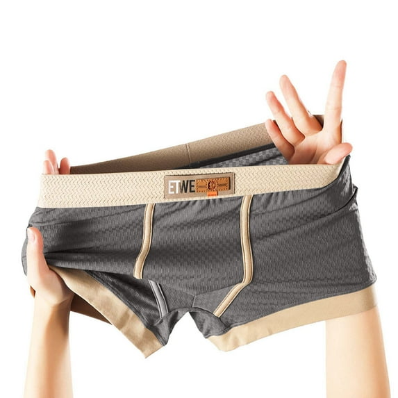 Dxzfnsa Mens Underwear Breathable Boxer Briefs Bamboo Rayon Boxers for Men Soft Stretchy Men's Underwear with Fly Men's Boxer Briefs M-3XL