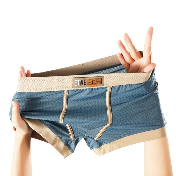 Dxzfnsa Mens Underwear Breathable Boxer Briefs Bamboo Rayon Boxers for Men Soft Stretchy Men's Underwear with Fly Mens Underwear M-3XL