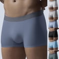 thumbnail image 1 of Dxzfnsa Mens Underwear Cotton Boxer Briefs Comfy Breathable 6" Underwear Tagless Wide Waistband Boxer Briefs Cotton Underwear L-4XL, 1 of 9