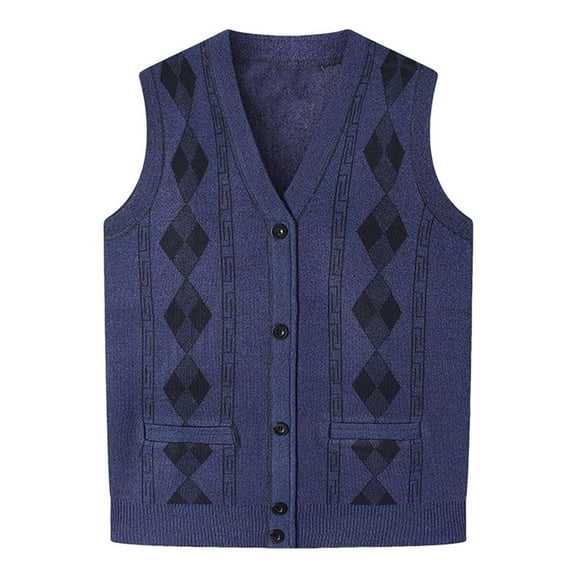 Dxzfnsa Mens V Neck Sweater Vest Casual Cable Knitted Pullover Knitwear Slim Fit Sleeveless Sweaters L-3XL
