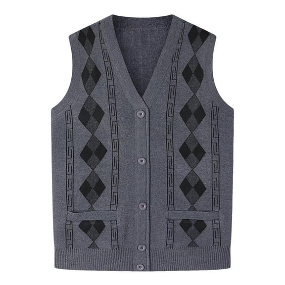 Dxzfnsa Mens V Neck Sweater Vest Casual Cable Knitted Pullover Knitwear Slim Fit Sleeveless Sweaters L-3XL