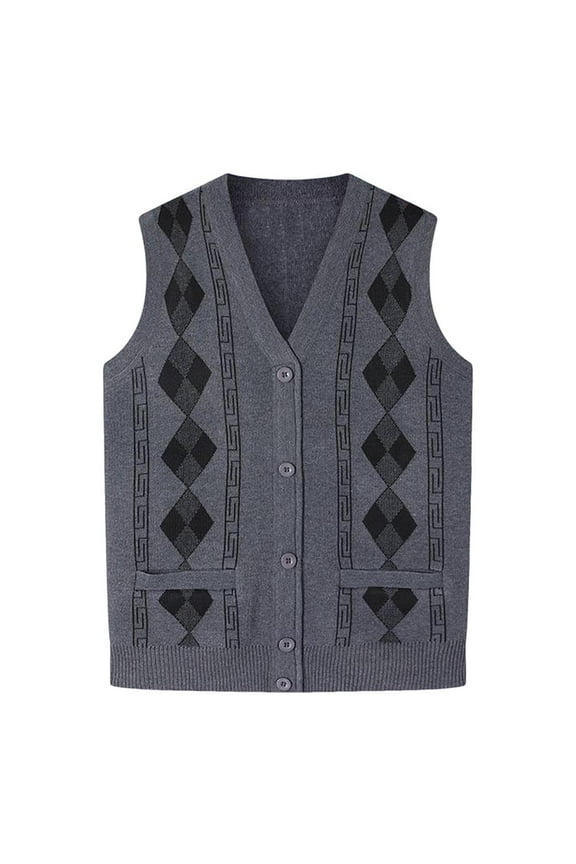 Mens V Neck Sweater Vest Casual Cable Knitted Pullover Knitwear Slim Fit Sleeveless Sweaters L-3XL