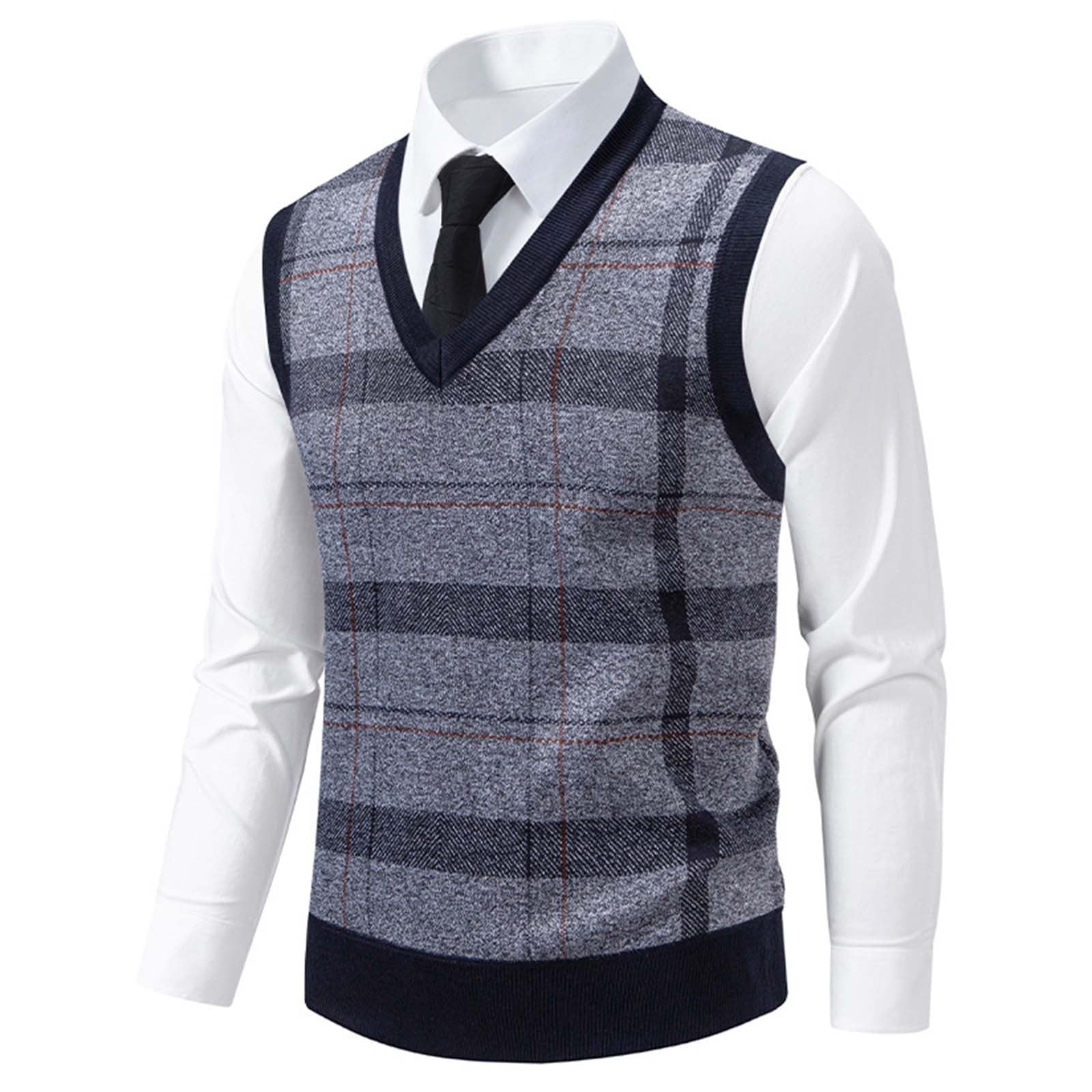 Dxzfnsa-Mens-V-Neck-Sweater-