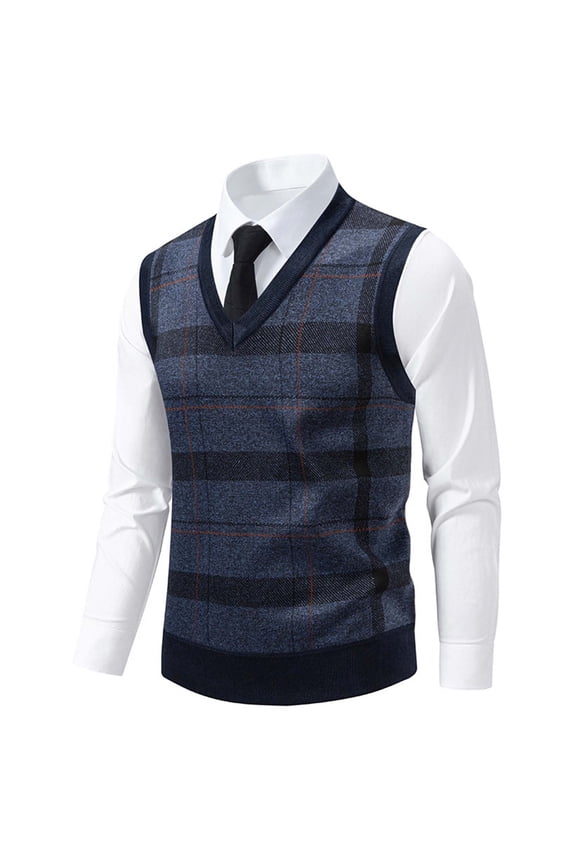 Mens V Neck Sweater Vest Knit Sleeveless Pullover Sweater Casual Slim Fit Twisted Vest Preppy College Style Cable Knit Vest for Men L-2XL