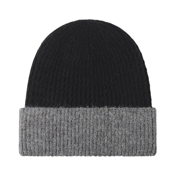Dxzfnsa Mens Wool Blend Winter Hat Double-Layer Warm Knit Pre-Curve Visor Beanie Brimmed Beanies Hat for Men Women Gift for Men & Women