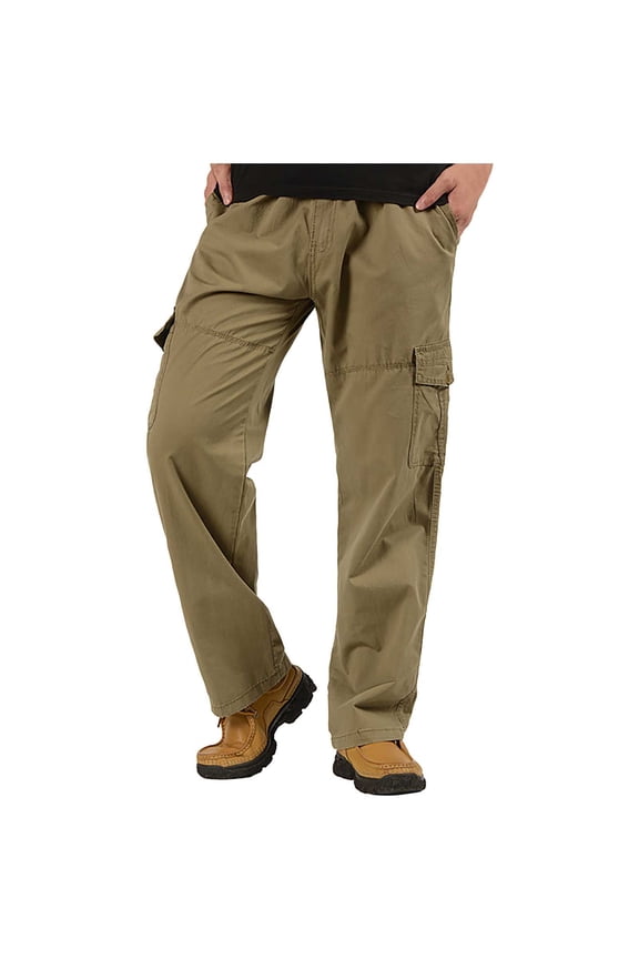 Mens Work Pants Cargo Tactical Construction for Men Ripstop Waterproof Lightweight Outdoor Hiking with Pockets Mens Cargo Pants(Beige-2XL)