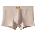 thumbnail image 1 of Dxzfnsa Mens Woven Boxer Shorts 100% Cotton with Covered Waistband Comfortable Loose Fit, Classic Full Cut Plaid Boxers Men's Boxer Briefs,Khaki-L, 1 of 3
