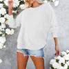thumbnail image 1 of Dxzfnsa Oversized Sweatshirts for Women Womens Round Neck Long Sleeve Tops Casual Solid Color Loose Pullover Shirts Fashion Split Hem Sweatshirts, 1 of 7