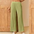 thumbnail image 1 of Dxzfnsa Pajama Pants for Women Women's Fashion Stretch Solid Color Wide Leg Pants Casual Loose Elastic Waist Pajama Pants Lounge Wear Trousers, 1 of 7