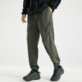 thumbnail image 1 of Dxzfnsa Pants for Men Fashion Drawstring Elastic Waist Sports Pants Men's Casual Comfy Solid Color Zipper Pocket Pants Quick Dry Ankle Binding Hiking Long Pants, 1 of 9