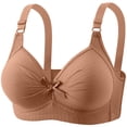 thumbnail image 1 of Dxzfnsa Plus Size Bras for Women 2026 Seamless Wireless No Underwire Supportive Full Coverage Comfortable Everyday Bra for Older Women (Khaki,XXXXL), 1 of 8