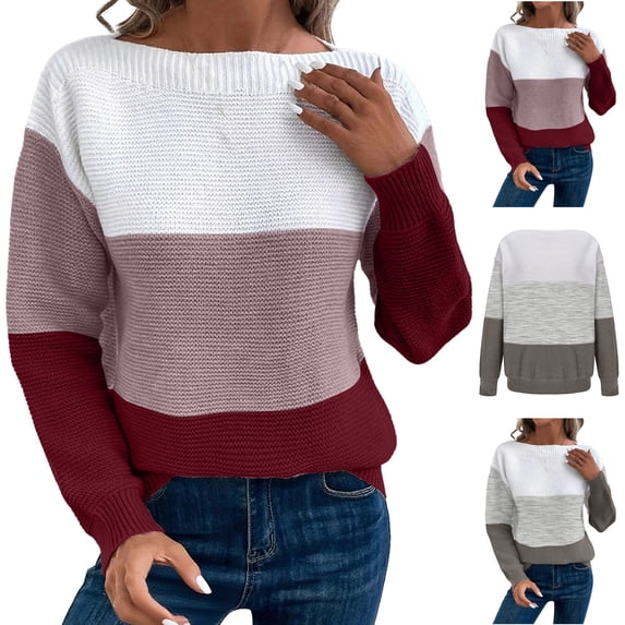 Dxzfnsa Plus Size Fall Fashion Deals Long Sleeve Shirts for Women Crew Neck Tunic Tops Loose Fit Lightweight Pullover Sweaters Trendy 2025 S-3XL