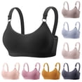 thumbnail image 1 of Dxzfnsa Plus Size Push Up Supportive Wireless Bras Comfort Soft No Underwire Seamless Full Coverage Comfort Bra for Women (Yellow,XXXL), 1 of 8