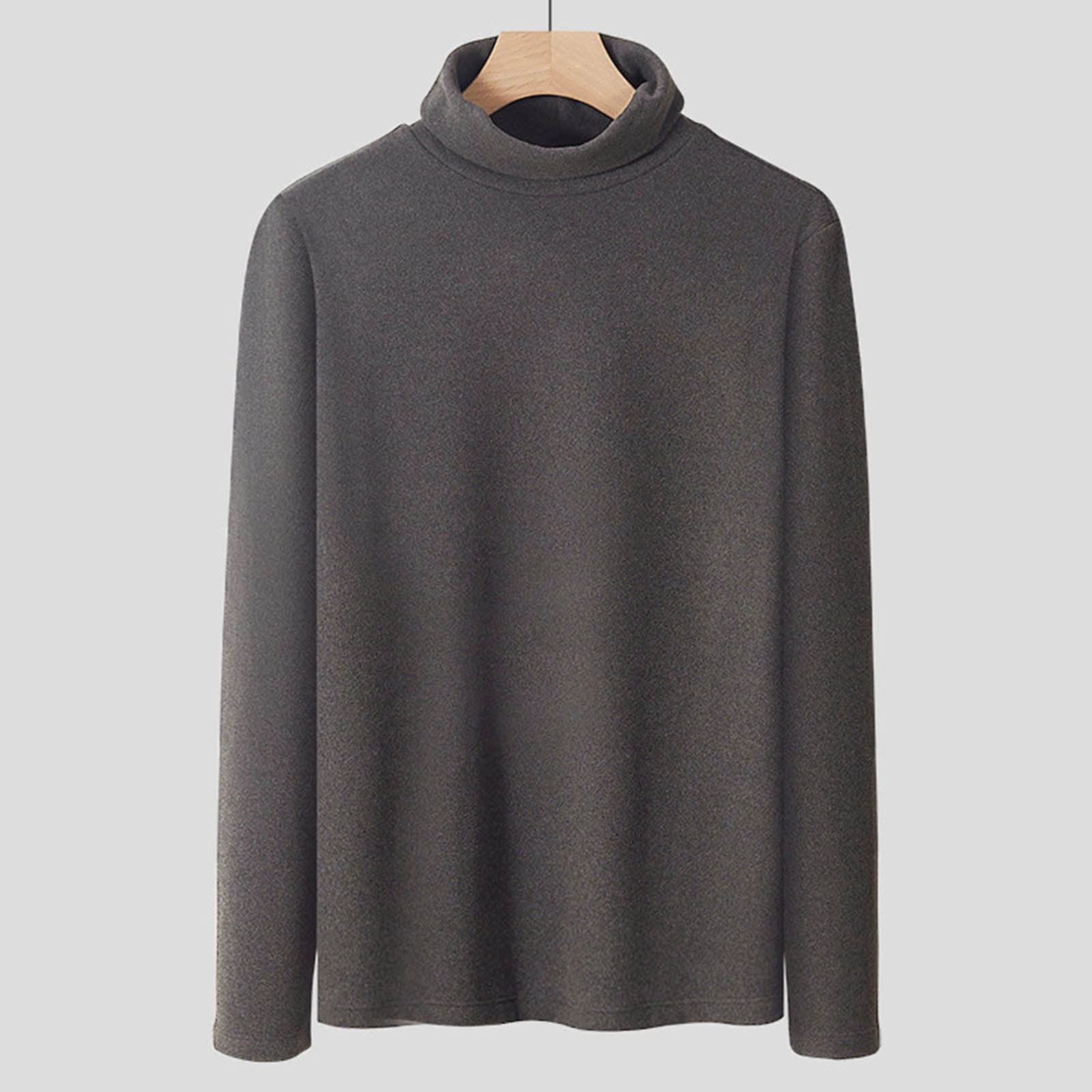 Men's Plus Size Quarter Zip Long Sleeve Knit Top