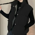 thumbnail image 1 of Dxzfnsa Puffer Vests for Women Womens Lightweight Sleeveless Solid Color Jackets Casual Stand Collar Button Down Vests Winter Fashion Outerwear 2025, 1 of 7