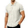 thumbnail image 1 of Dxzfnsa Shirts for Men Loose Lightweight Button Down Short Sleeve Shirts Summer Men's Casual Cotton Lapel Collar Solid Color Beach Shirts, 1 of 7