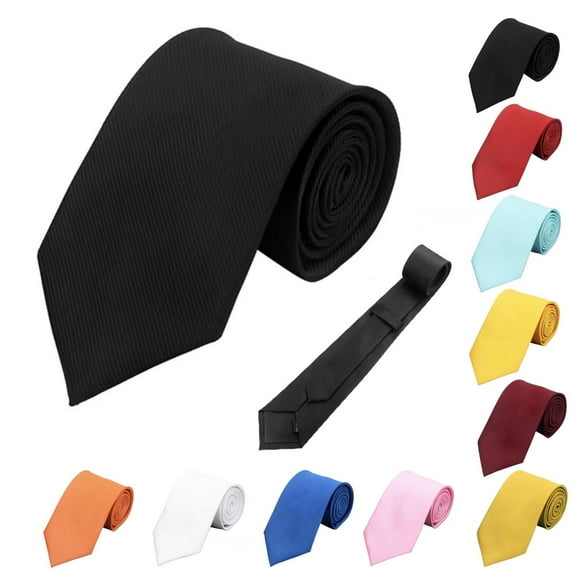 Dxzfnsa Solid Satin Pure Color Ties Set Business Formal Necktie Tie for Men Formal Occasion Wedding Formal Adjustable Necktie Gift for Men